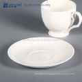 Venda a granel branco fino osso China xícara e pires personalizados logotipo Copos de cerâmica e Saucers Set